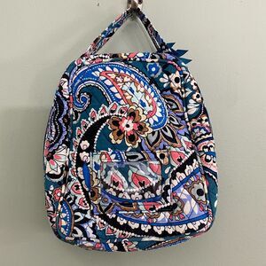 Very Bradley Lunch Box Quilted Paisley Insulated Multicolor Top Handle Zip
